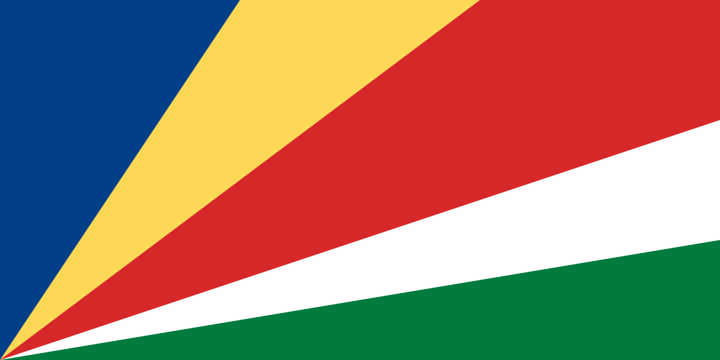 Image du drapeau d'état de l'état Seychelles - a la résolution 1450x725 - Africa