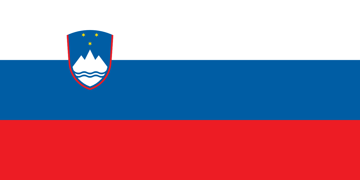 Image du drapeau d'état de l'état Slovénie - a la résolution 1450x725 - Europe