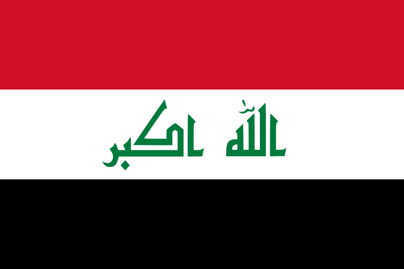 Image du drapeau d'état de l'état Irak - a la résolution 813x542 - Moyen Orient Image du drapeau d'état de l'état Irak - a la résolution 813x542 - Moyen Orient