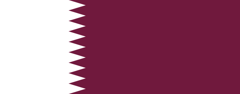 Image du drapeau d'état de l'état Qatar - a la résolution 813x319 - Moyen Orient