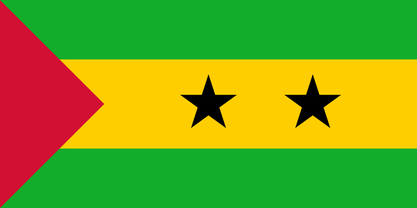 Image du drapeau d'état de l'état Sao Tomé-et-Principe - a la résolution 813x406 - Africa