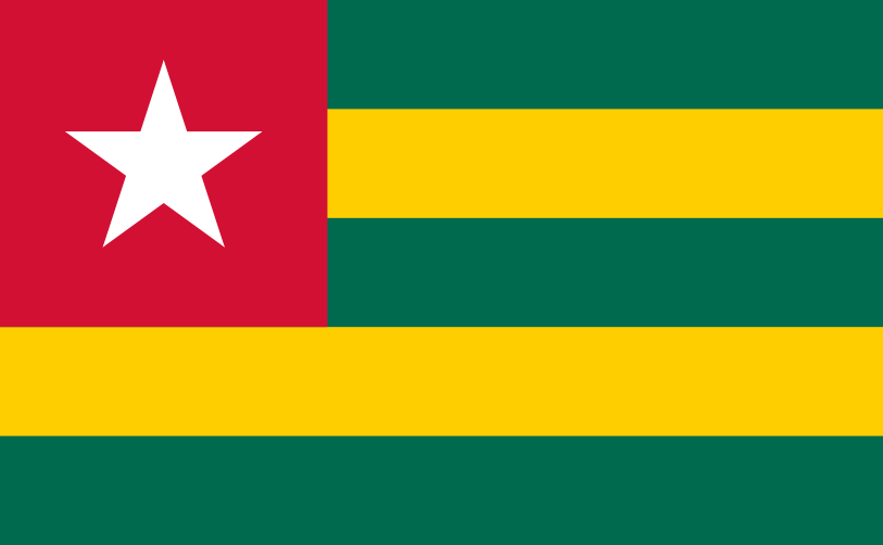 Image du drapeau d'état de l'état Togo - a la résolution 813x502 - Africa Image du drapeau d'état de l'état Togo - a la résolution 813x502 - Africa
