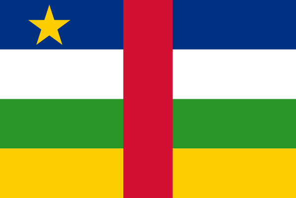 Drapeau de la République centrafricaine | République centrafricaine | Drapeaux des pays du monde | Vlajky.org